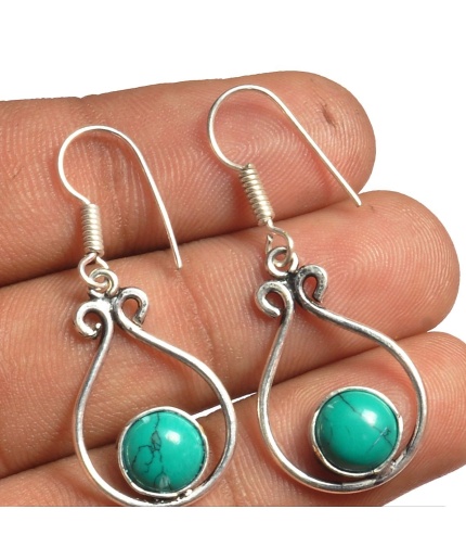 Turquoise Earring 925 Sterling Silver Plated Earring Jewelry E-8313 | Save 33% - Rajasthan Living