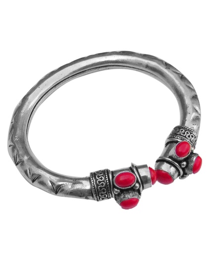 Coral Bracelet 925 Sterling Silver Plated Cuff Bangle Bracelet Bc-04-049 | Save 33% - Rajasthan Living