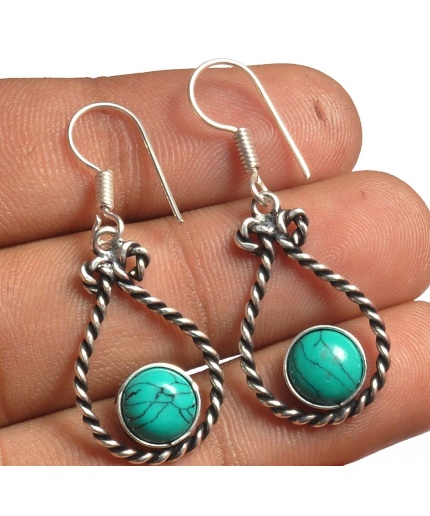 Turquoise Earring 925 Sterling Silver Plated Earring Jewelry E-8323 | Save 33% - Rajasthan Living