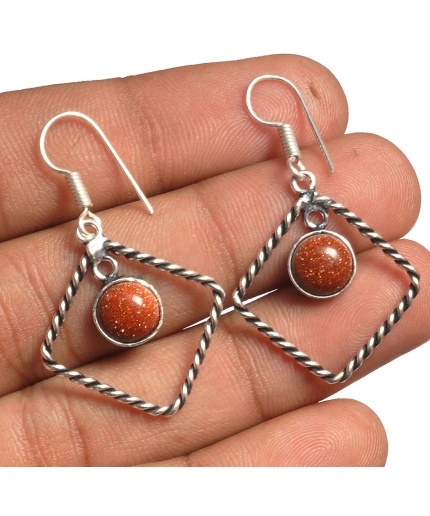Sunstone Earring 925 Sterling Silver Plated Earring Jewelry E-8301 | Save 33% - Rajasthan Living