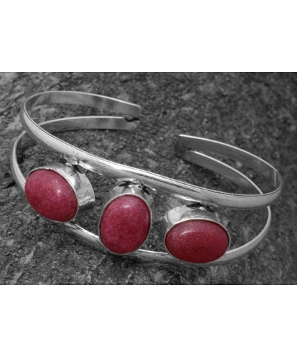 Ruby Bracelet 925 Sterling Silver Plated Cuff Bangle Bracelet BB-04-049 | Save 33% - Rajasthan Living