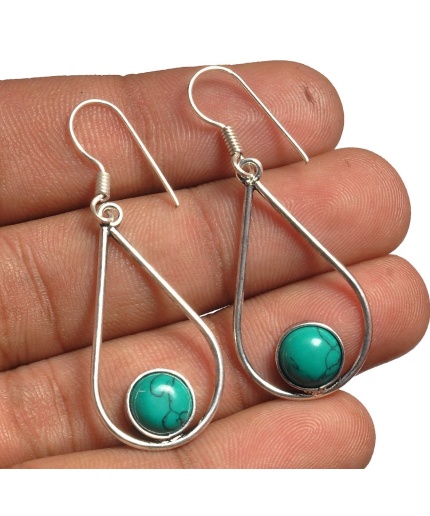Turquoise Earring 925 Sterling Silver Plated Earring Jewelry E-8141 | Save 33% - Rajasthan Living