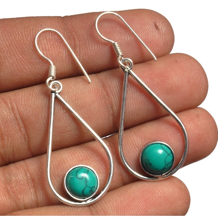 Turquoise Earring 925 Sterling Silver Plated Earring Jewelry E-8141 | Save 33% - Rajasthan Living 5