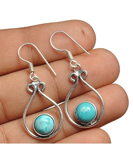 Larimar Earring 925 Sterling Silver Plated Earring Jewelry E-8127 | Save 33% - Rajasthan Living