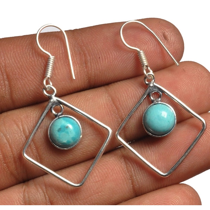 Larimar Earring 925 Sterling Silver Plated Earring Jewelry E-8230 | Save 33% - Rajasthan Living 5