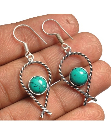 Turquoise Earring 925 Sterling Silver Plated Earring Jewelry E-8319 | Save 33% - Rajasthan Living