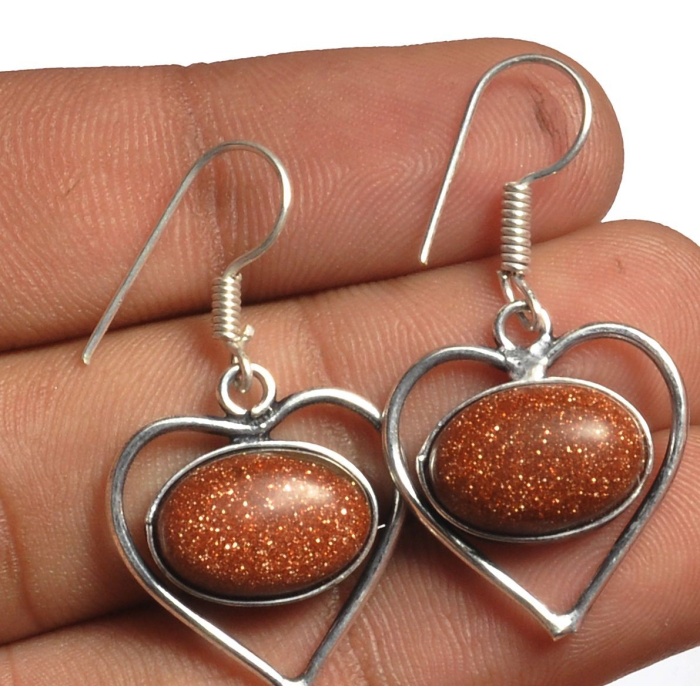 Sunstone Earring 925 Sterling Silver Plated Earring Jewelry E-8149 | Save 33% - Rajasthan Living 6