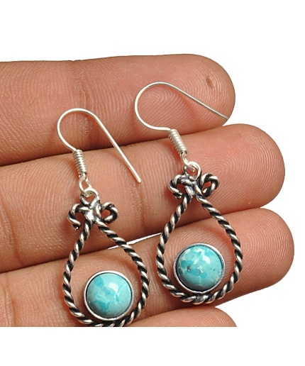 Larimar Earring 925 Sterling Silver Plated Earring Jewelry E-8128 | Save 33% - Rajasthan Living