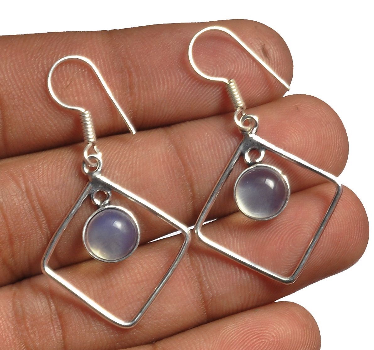 Opalite Earring 925 Sterling Silver Plated Earring Jewelry E-8247 | Save 33% - Rajasthan Living
