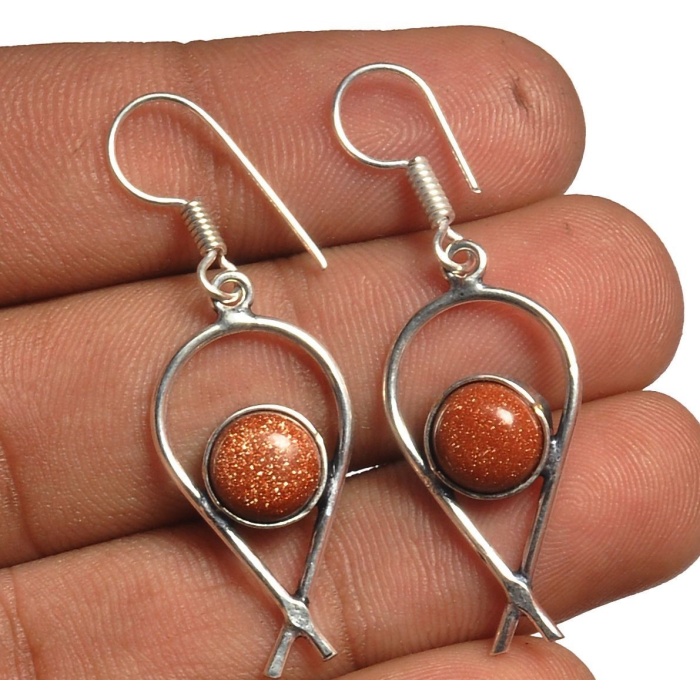 Sunstone Earring 925 Sterling Silver Plated Earring Jewelry E-8288 | Save 33% - Rajasthan Living 5