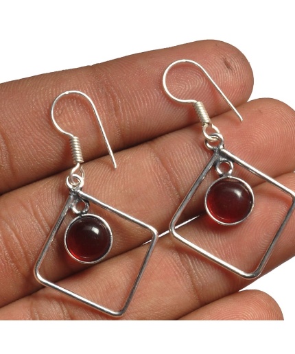 Garnet Earring 925 Sterling Silver Plated Earring Jewelry E-8205 | Save 33% - Rajasthan Living