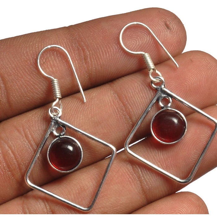 Garnet Earring 925 Sterling Silver Plated Earring Jewelry E-8205 | Save 33% - Rajasthan Living 5