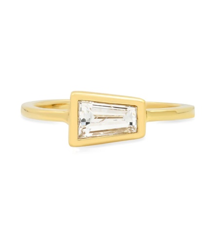 14k Gold Baguette Diamond Wedding Ring, Handmade Baguette Diamond Ring, Diamond Wedding Band, Baguette Diamond Ring, Gift For Her | Save 33% - Rajasthan Living 3