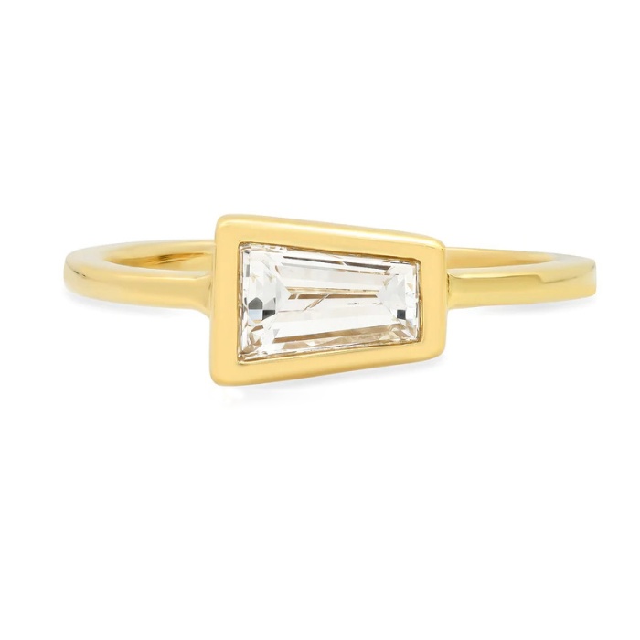 14k Gold Baguette Diamond Wedding Ring, Handmade Baguette Diamond Ring, Diamond Wedding Band, Baguette Diamond Ring, Gift For Her | Save 33% - Rajasthan Living 6