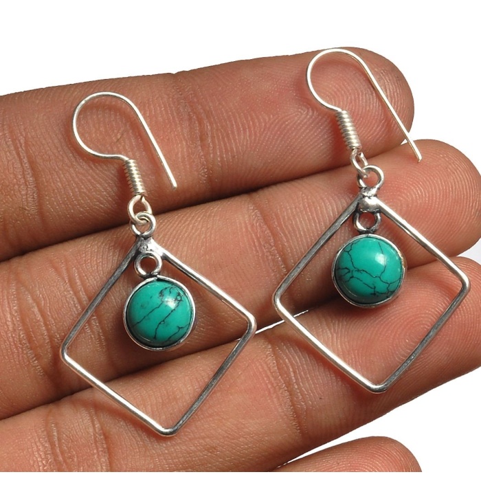 Turquoise Earring 925 Sterling Silver Plated Earring Jewelry E-8189 | Save 33% - Rajasthan Living 6
