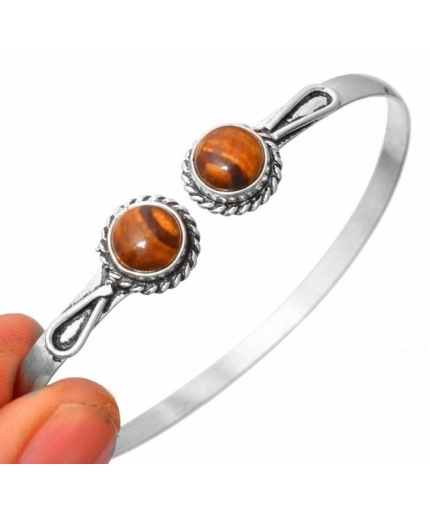 Tiger Eye Bracelet 925 Sterling Silver Plated Cuff Bangle Bracelet BB-04-043 | Save 33% - Rajasthan Living
