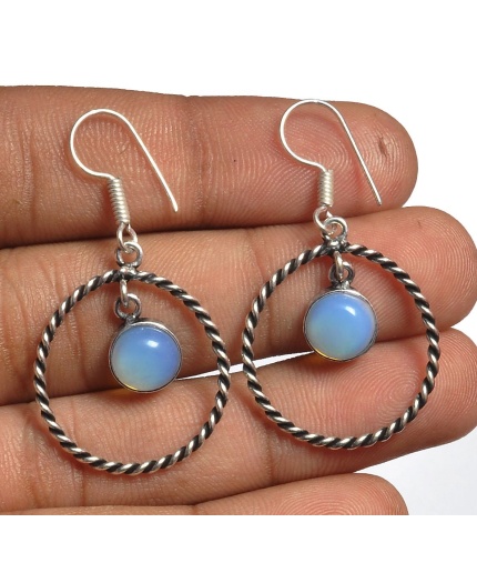 Opalite Earring 925 Sterling Silver Plated Earring Jewelry E-8130 | Save 33% - Rajasthan Living