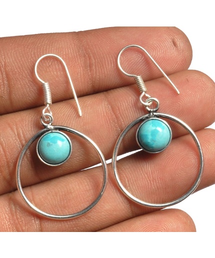 Larimar Earring 925 Sterling Silver Plated Earring Jewelry E-8306 | Save 33% - Rajasthan Living