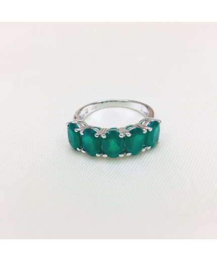 925 Sterling Silver Ring, Green Onyx Ring | Save 33% - Rajasthan Living 3