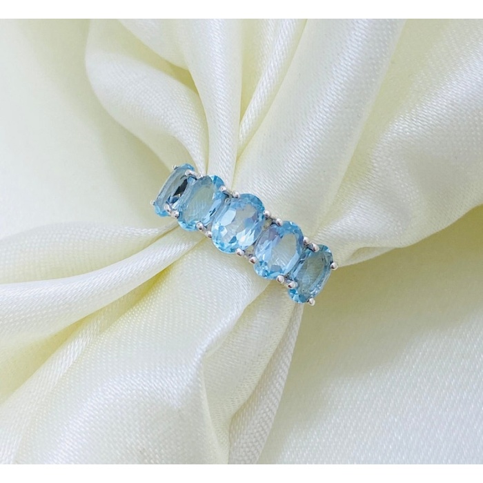925 Sterling Silver Ring, Blue Topaz Ring | Save 33% - Rajasthan Living 5