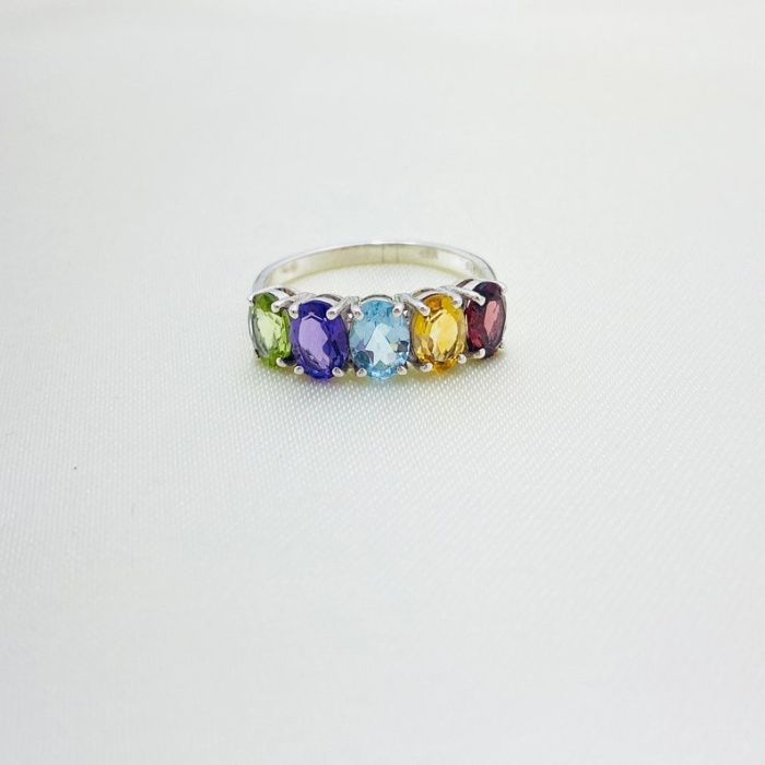925 Sterling Silver Ring, Multi Color Ring | Save 33% - Rajasthan Living 6