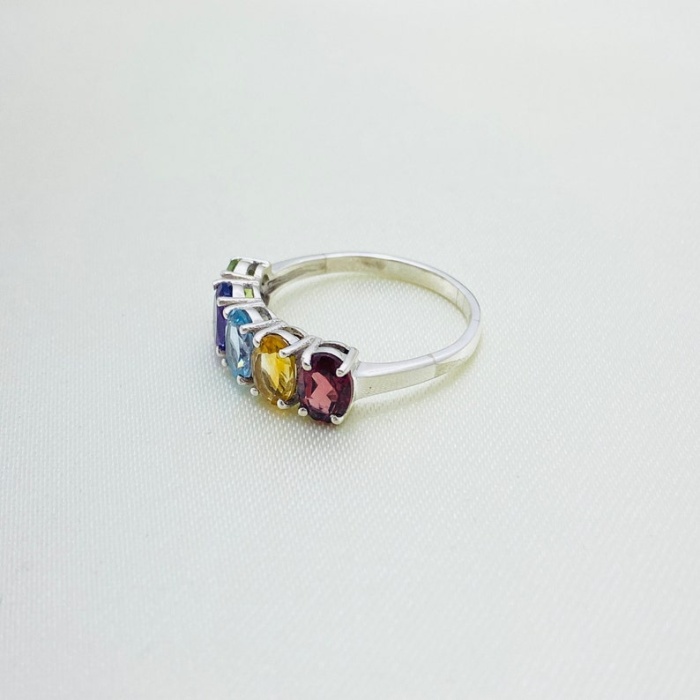 925 Sterling Silver Ring, Multi Color Ring | Save 33% - Rajasthan Living 7