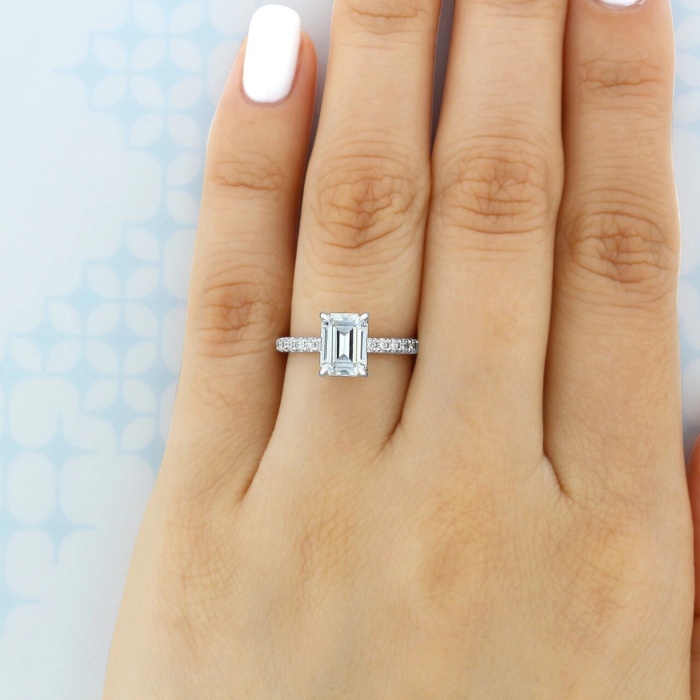 2.50 Emerald Cut CZ Engagement Ring 14K Gold Ring Art Deco Vintage Ring, Unique CZ Solitaire Ring, Minimalist Wedding Ring, Promise Ring | Save 33% - Rajasthan Living 11