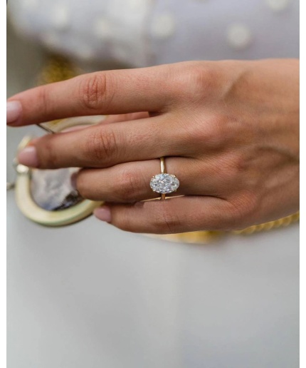 2 Ct Oval Cut Diamond Engagement Ring Hidden Halo White Gold Palladium Platinum Handmade Diamond Ring Classic Anniversary, Wedding For Women | Save 33% - Rajasthan Living