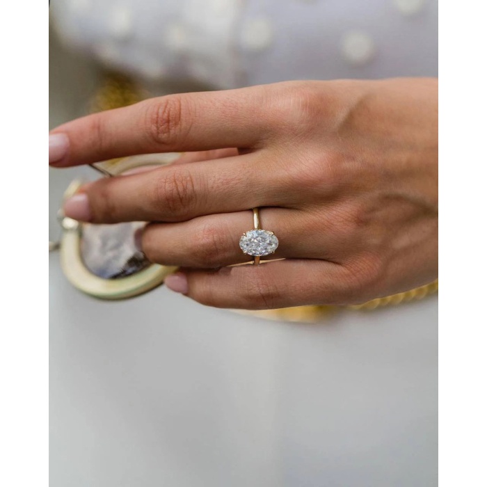 2 Ct Oval Cut Diamond Engagement Ring Hidden Halo White Gold Palladium Platinum Handmade Diamond Ring Classic Anniversary, Wedding For Women | Save 33% - Rajasthan Living 5