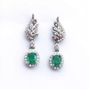 Natural Emerald Drop Earrings, 925 Sterling Silver, Emerald Drop Earrings, Emerald Silver Earrings, Luxury Earrings, Ovel Cut Stone Earrings | Save 33% - Rajasthan Living 10