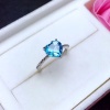 Natura Blue Topaz Ring, 925 Sterling Sliver, Topaz Engagement Ring, Topaz Ring, Wedding Ring, luxury Ring, soliture Ring, Heart cut Ring | Save 33% - Rajasthan Living 10