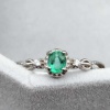 Natural Emerald & Cubic Zirconia Woman Ring, 925 Sterling Silver, Emerald Ring, Statement Ring, Engagement and Wedding Ring | Save 33% - Rajasthan Living 12