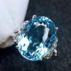 Natural Blue Topaz Ring, 925 Sterling Sliver, Topaz Engagement Ring, Topaz Ring, Wedding Ring, luxury Ring, soliture Ring, Ovel cut Ring | Save 33% - Rajasthan Living 14