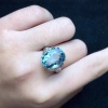 Natural Blue Topaz Ring, 925 Sterling Sliver, Topaz Engagement Ring, Topaz Ring, Wedding Ring, luxury Ring, soliture Ring, Ovel cut Ring | Save 33% - Rajasthan Living 11
