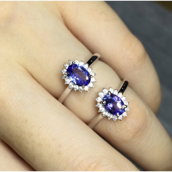 Natural Tanzanite Ring,925 Sterling Sliver,Engagement Ring,Wedding Ring, luxury Ring, soliture Ring,Ovel cut Ring | Save 33% - Rajasthan Living 9
