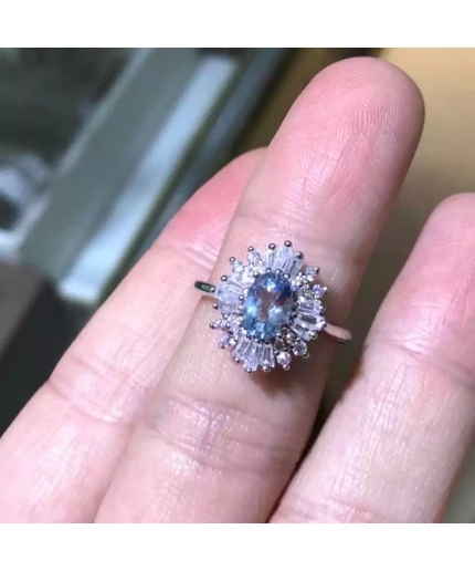 Natural Aquamarine Ring, 925 Sterling Silver, Aquamarine Ring, Engagement Ring, Wedding Ring, Luxury Ring, Ring/Band, Ovel Cut Ring | Save 33% - Rajasthan Living