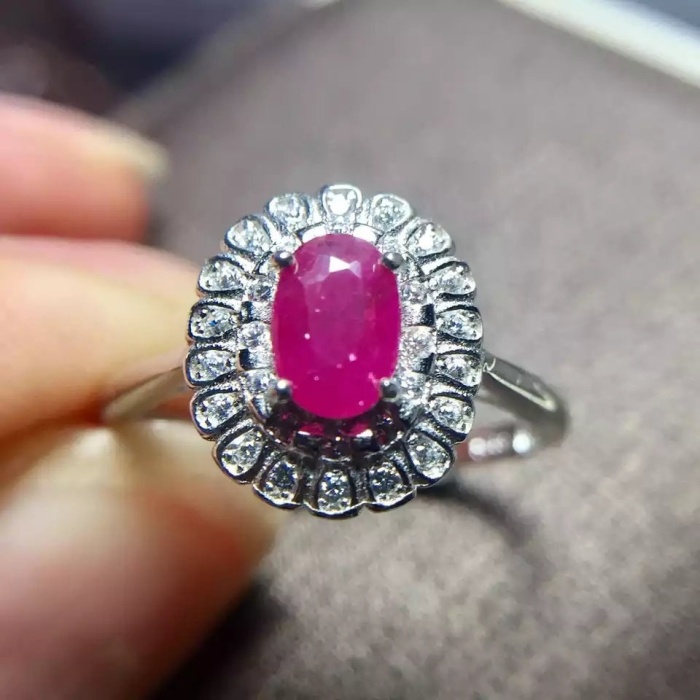 Natural Ruby Ring,925 Sterling Silver,Engagement Ring, Wedding Ring, Luxury Ring, Ring/Band, Ovel Cut Ring | Save 33% - Rajasthan Living 8