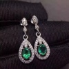 Natural Emerald Drop Earrings, 925 Sterling Silver, Emerald Drop Earrings, Emerald Silver Earrings, Luxury Earrings, Oval Cut Stone Earrings | Save 33% - Rajasthan Living 12