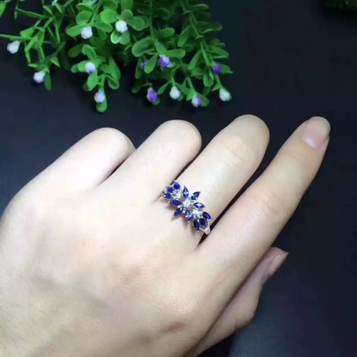 Natural Blue Sapphire Ring,925 Sterling Sliver,Engagement Ring,Wedding Ring, luxury Ring, soliture Ring, Marquise cut Ring | Save 33% - Rajasthan Living 10