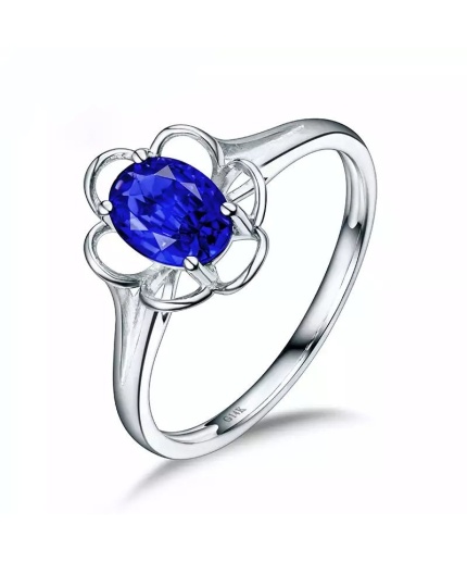 Natural Tanzanite Ring, 14k Solid White Gold Engagement Ring, Wedding Ring, Tanzanite Ring, luxury Ring, soliture Ring, Oval cut Ring | Save 33% - Rajasthan Living 3
