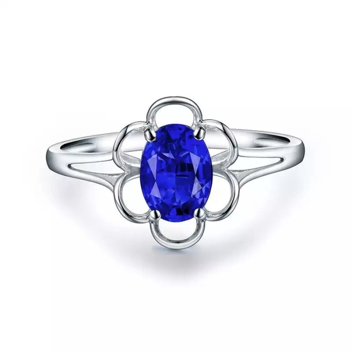 Natural Tanzanite Ring, 14k Solid White Gold Engagement Ring, Wedding Ring, Tanzanite Ring, luxury Ring, soliture Ring, Oval cut Ring | Save 33% - Rajasthan Living 5