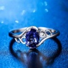 Natural Tanzanite Ring, 18k Solid White Gold Engagement Ring, Wedding Ring, Tanzanite Ring, luxury Ring, soliture Ring, Oval cut Ring | Save 33% - Rajasthan Living 12