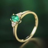 Natural Emerald Ring, 18k Solid Yellow Gold Engagement Ring, Wedding Ring, Emerald Ring, Luxury Ring, Ring/Band, Oval Cut Ring | Save 33% - Rajasthan Living 15