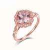 Natural Morganite Ring, 14k RoSe Gold Ring, Pink Morganite Ring, Engagement Ring, Wedding Ring, Luxury Ring, Ring/Band, Cushion Cut Ring | Save 33% - Rajasthan Living 11