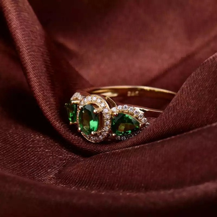 Natural Tsavorite Ring, 14k Yellow Gold Ring, Tsavorite Ring, Engagement Ring, Wedding Ring, Luxury Ring, Ring/Band, Oval Cut Ring | Save 33% - Rajasthan Living 7