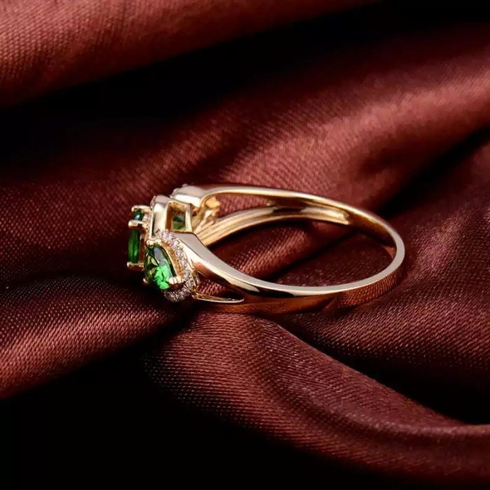 Natural Tsavorite Ring, 14k Yellow Gold Ring, Tsavorite Ring, Engagement Ring, Wedding Ring, Luxury Ring, Ring/Band, Oval Cut Ring | Save 33% - Rajasthan Living 9