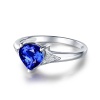Natural Tanzanite Ring, 18k Solid White Gold Engagement Ring, Wedding Ring, Tanzanite Ring, luxury Ring, soliture Ring, Heart cut Ring | Save 33% - Rajasthan Living 14