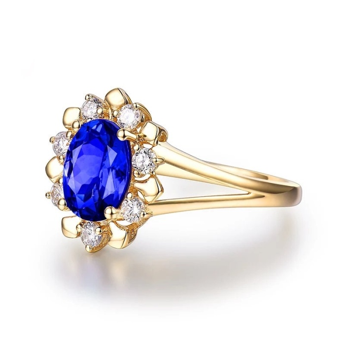 Natural Tanzanite Ring, 14k Solid Yellow Gold Engagement Ring, Wedding Ring, Tanzanite Ring, luxury Ring, soliture Ring, Oval cut Ring | Save 33% - Rajasthan Living 8