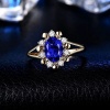 Natural Tanzanite Ring, 14k Solid Yellow Gold Engagement Ring, Wedding Ring, Tanzanite Ring, luxury Ring, soliture Ring, Oval cut Ring | Save 33% - Rajasthan Living 15