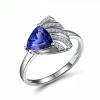 Natural Tanzanite Ring, 18k Solid White Gold Engagement Ring, Wedding Ring, Tanzanite Ring, luxury Ring, soliture Ring, Trillion cut Ring | Save 33% - Rajasthan Living 10